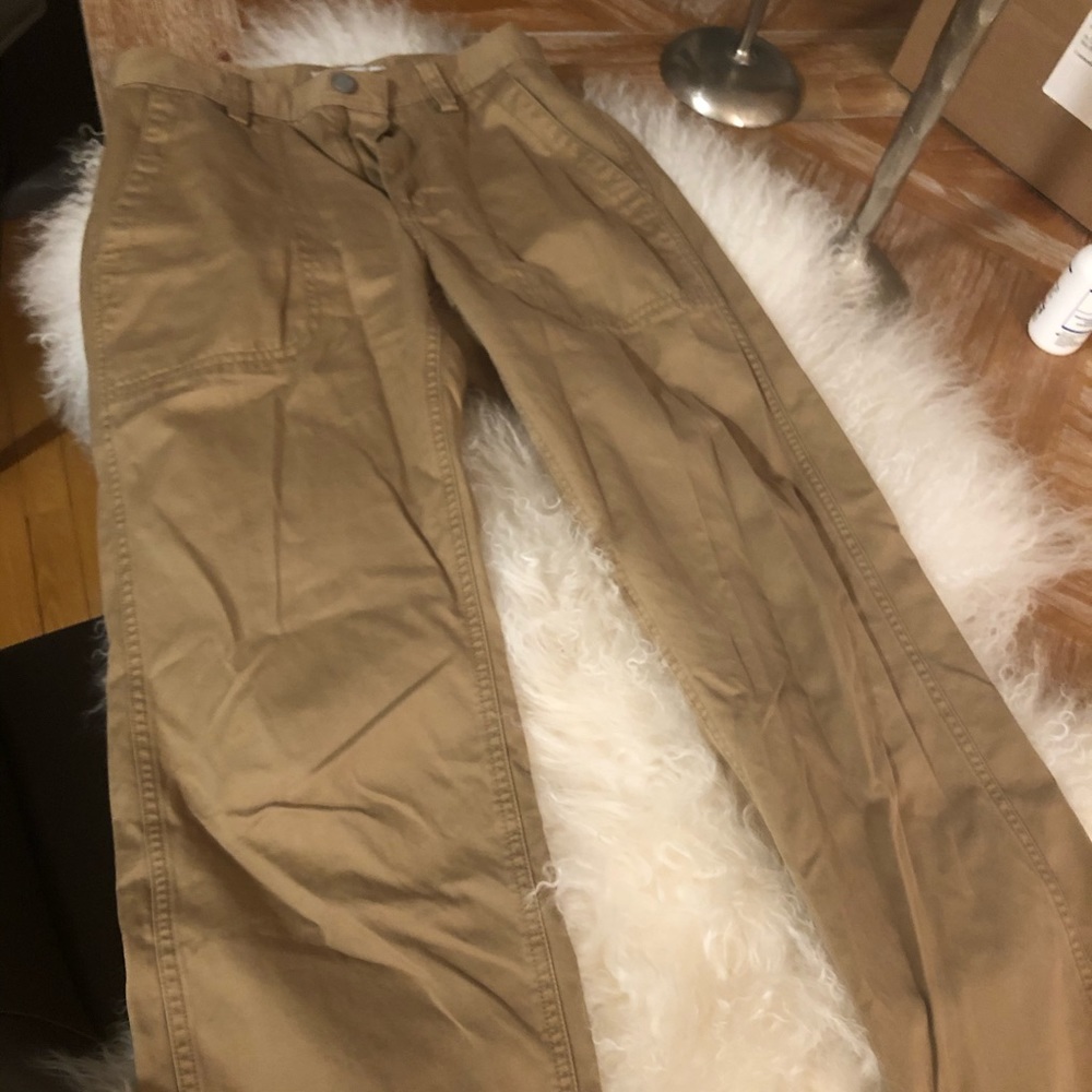 High Waisted Tan Chinos
